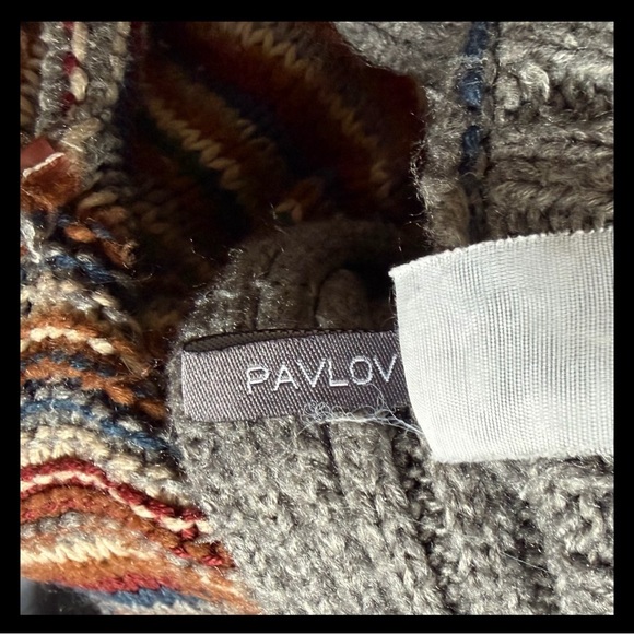 I Jeans By Buffalo Gray Multicolored Striped Open Front Cardigan Sweater Medium - Picture 8 of 8